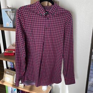 Express Performance button down plaid